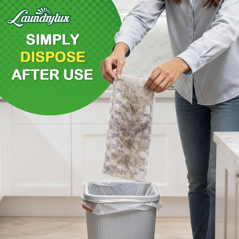 LAUNDRYLUX Heavy Duty Dry Sweeping Cloths Refills Compatible with Swiffer Sweeper, Multi Surface Pet Dry Pads Refill, Floor Cleaner for Dust, Hair, Dirt, Disposable Duster Mop Pad - 100 Count - Image 5